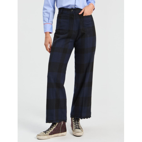 PANTALÓN VICHY MARINO NEGRO