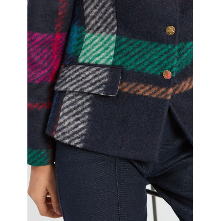 CHAQUETA LANA CUADRO XL MULTICOLOR