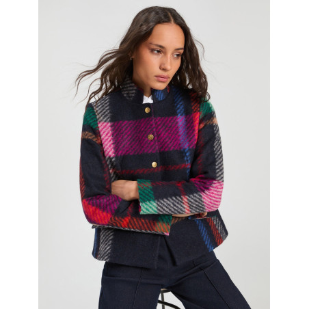 CHAQUETA LANA CUADRO XL MULTICOLOR